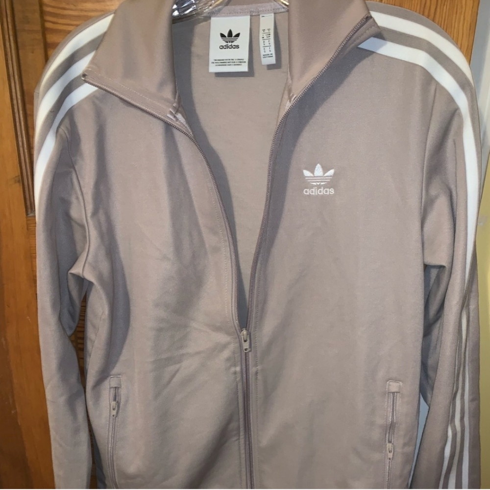 Adidas athletic track zip up small